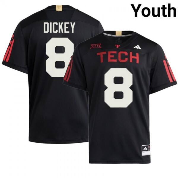 Cameron Dickey Texas Tech Red Raiders #8 Ncaa Youth Red Official