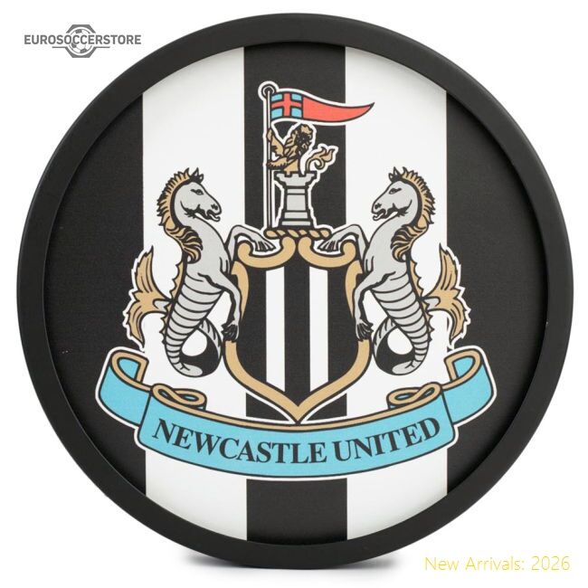 Official Newcastle United Fc Metal Led Logo Sign - Premium Quality