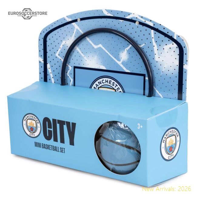 Authentic Manchester City Fc Mini Basketball Set - Premium Quality