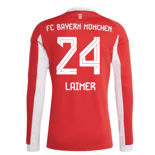 Exceptional 2025-2026 Bayern Munich Long Sleeve Home Jersey (laimer