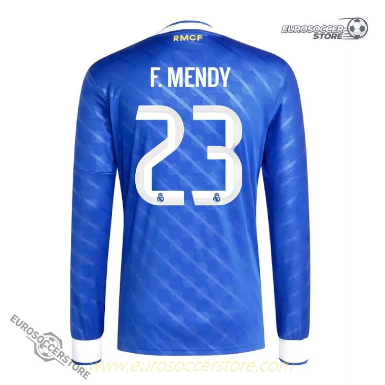 Real Madrid Third F. MENDY 23 Long-Sleeved Jersey for the 25-26 Season