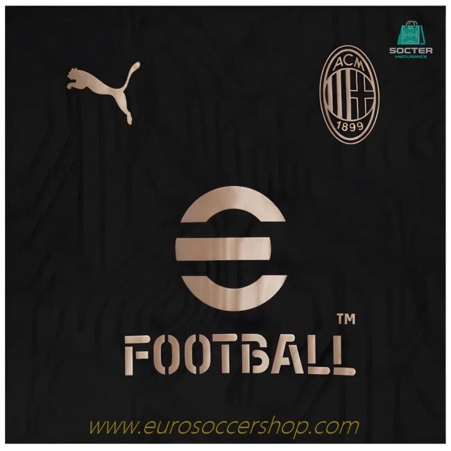 2024-2025 AC Milan Training Shirt (Black) - Kids (Rafa Leao 10)