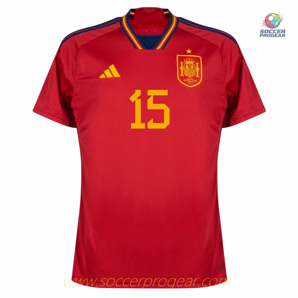 Spain Home Football Jersey 2022 2023 Lamine Yamal