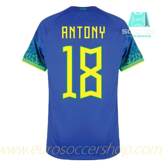 2022-2023 Brazil NT Away Jersey Official (ANTONY 18)