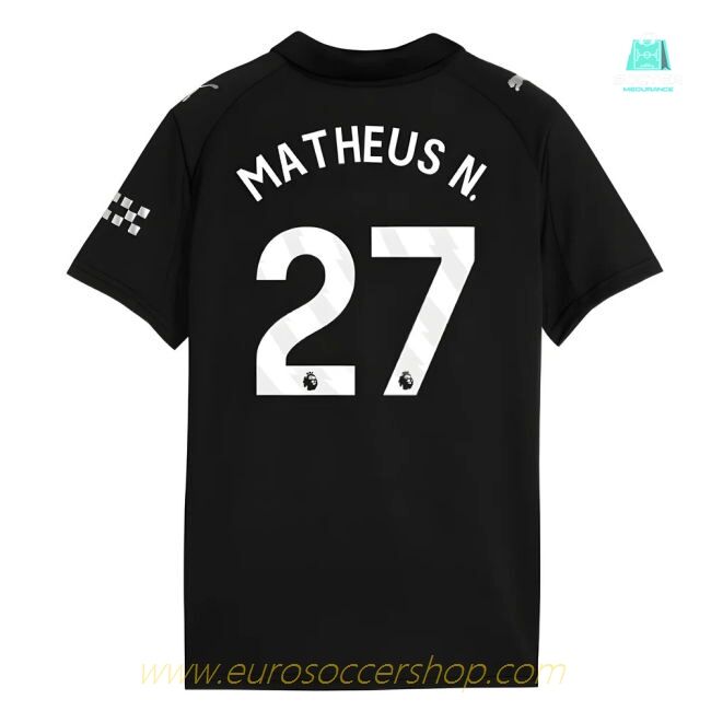 2025-2026 Man City Away Shirt (Kids) (Matheus N. 27)