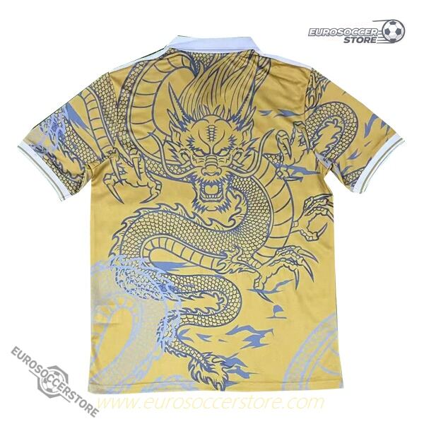 23-24 Real Madrid Gold Dragon Themed Concept Football Jersey