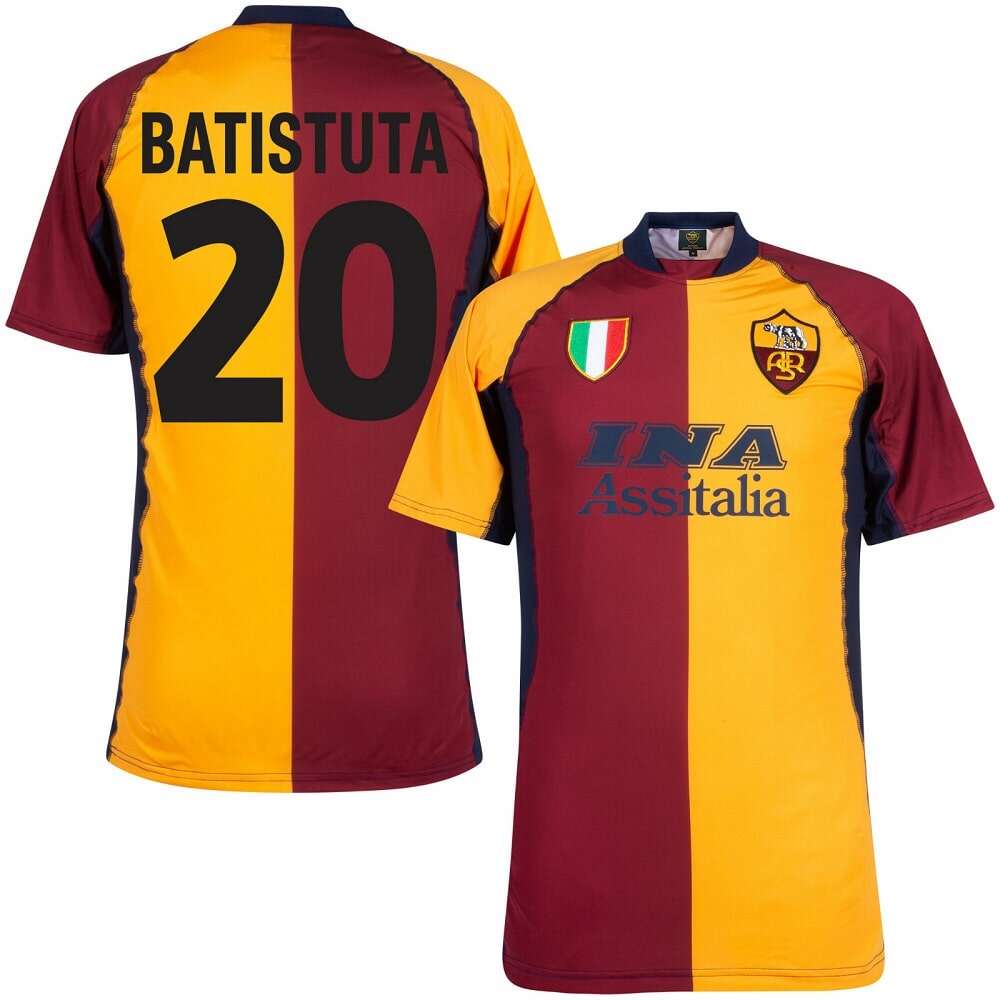 COPA AS ROMA High Quality HOME SHIRT BATISTUTA RETRO 2001-2002