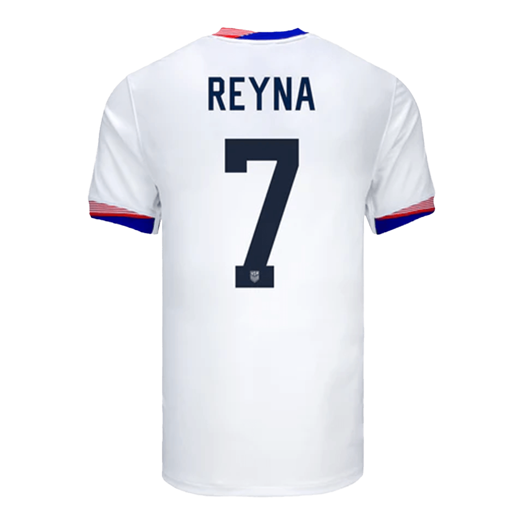 Men's USA REYNA #7 Home Soccer Jersey Copa Am¨¦rica 2024 Authentic Kit