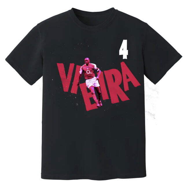 Patrick Vieira Arsenal Premier League Legend T-Shirt - Black