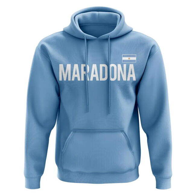 World-Class Premium-Quality Diego Maradona Argentina Name Hoody (Sky