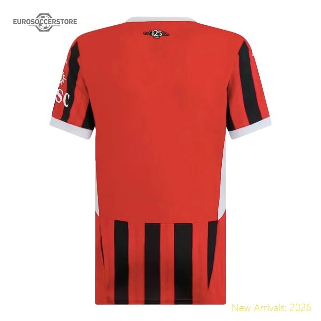 Top-tier Ac Milan Home Jersey 2024-2025 Lightweight Moisture-wicking