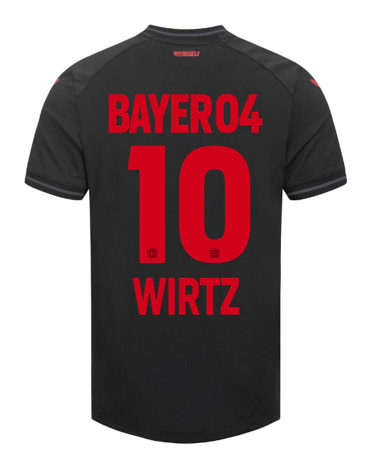 Bayer 04 Leverkusen WIRTZ 10 Home Jersey for the 23-24 Season