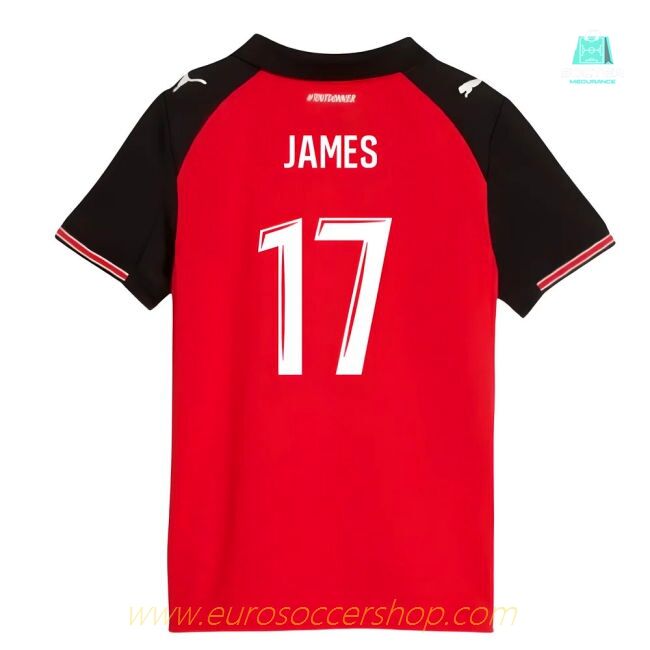 2025-2026 Stade Rennais Home Shirt (Kids) (James 17)