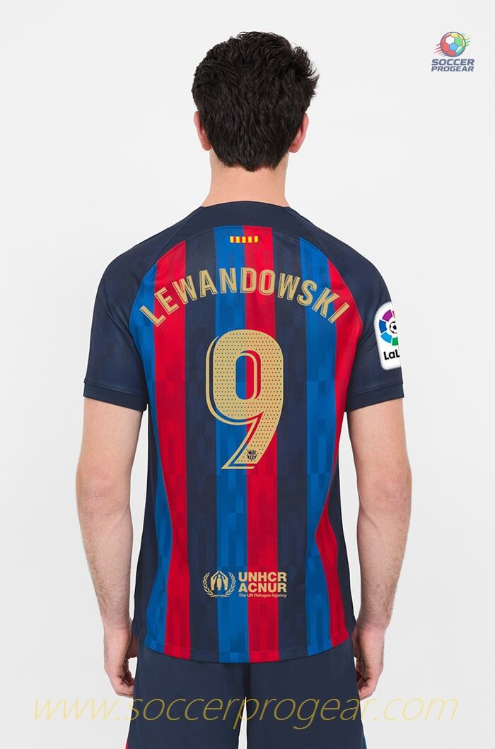 LEWANDOWSKI FC BARCELONA HOME JERSEY 2022 2023