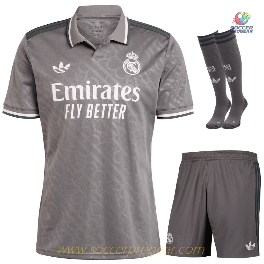 Real Madrid 2024-2025 Season Third Youth Soccer Uniform Team Shirt