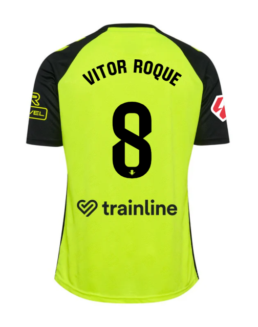 VITOR ROQUE's Number 8 Away Jersey for Real Betis in the 24-25 Season