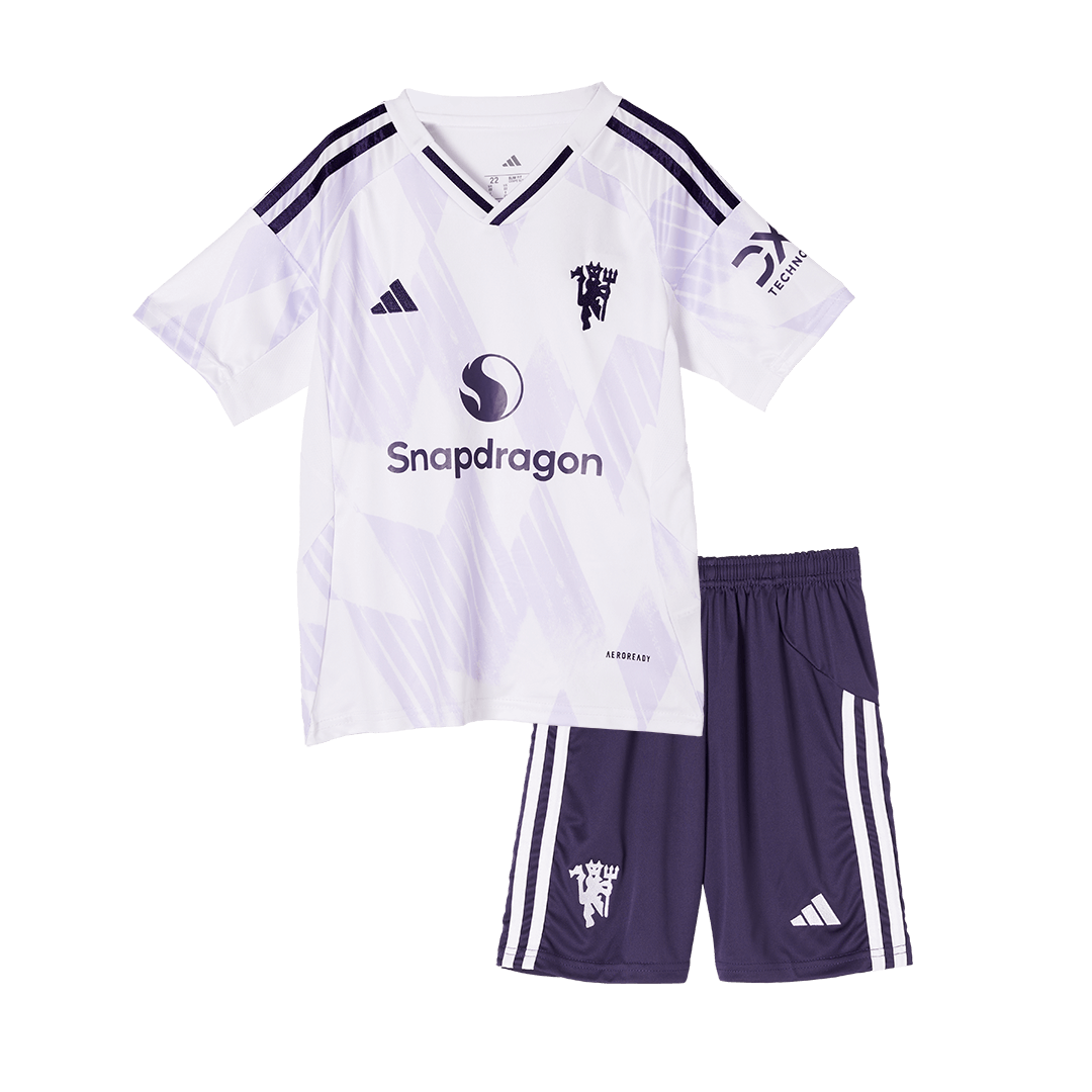 Manchester United Away Kids Soccer Jerseys Kit 2025/26