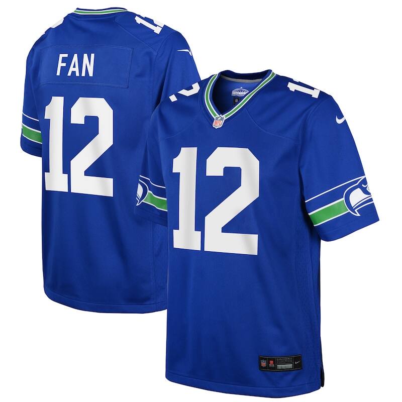 None 12th Fan SEA Seahawks Durable Replica Jersey Game Day Wear