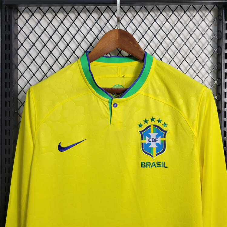 BRAZIL WORLD CUP 2022 HOME LONG SLEEVE SHIRT - World Cup Collection
