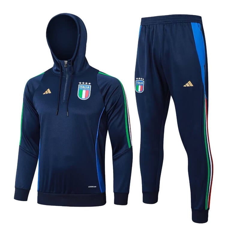 2024 Italy Hoodie Suit - Navy Blue - Official Replica 6462