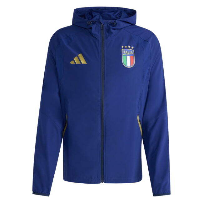 2026-2027 Italy Tiro Travel Full Zip Windbreaker (Victory Blue)