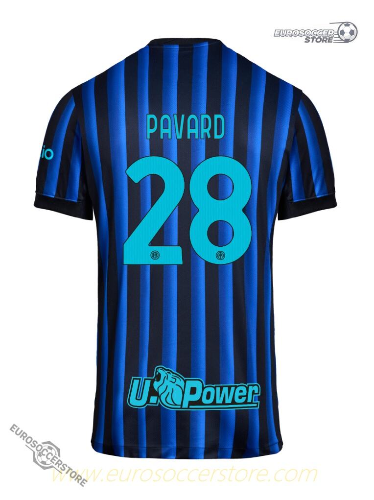 Inter Milan's 25-26 Home Jersey, featuring PAVARD with the number 28.