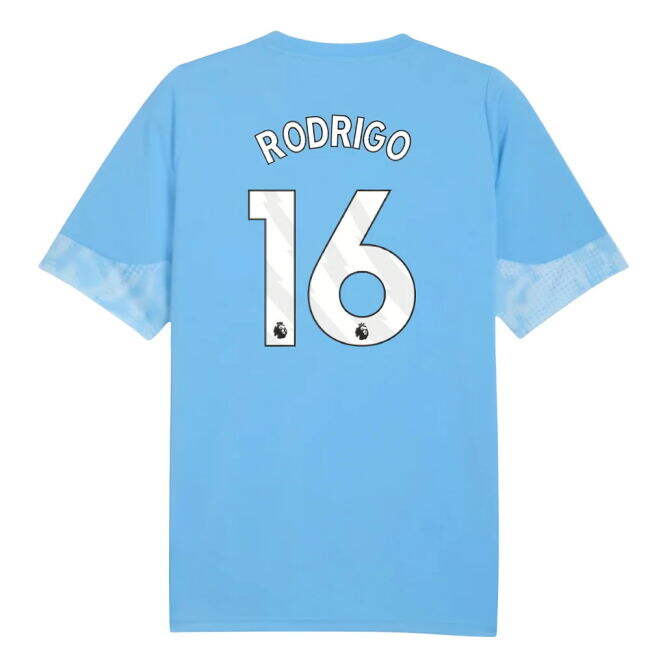 2025-2026 Man City Training Jersey (Light Blue) (Rodrigo 16) (Colle...