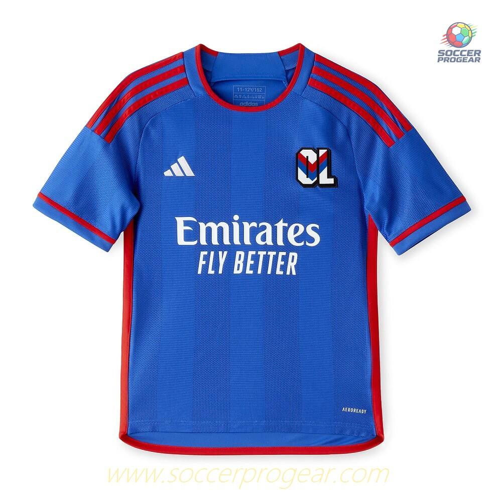 OL AWAY KIDS KIT JERSEY 2023 2024