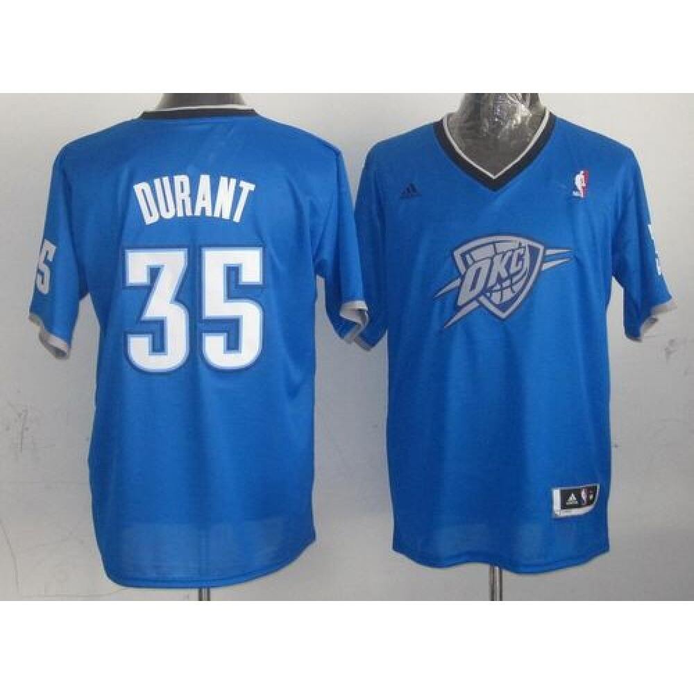 Thunder #35 Kevin Durant Blue 2013 Christmas Day Swingman Stitched NBA Jersey