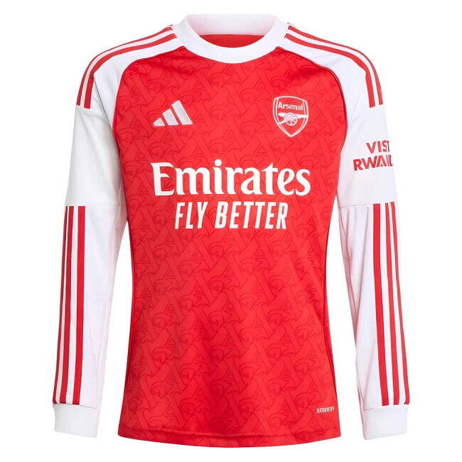 2025-2026 Arsenal Long Sleeve Home Shirt (Kids)
