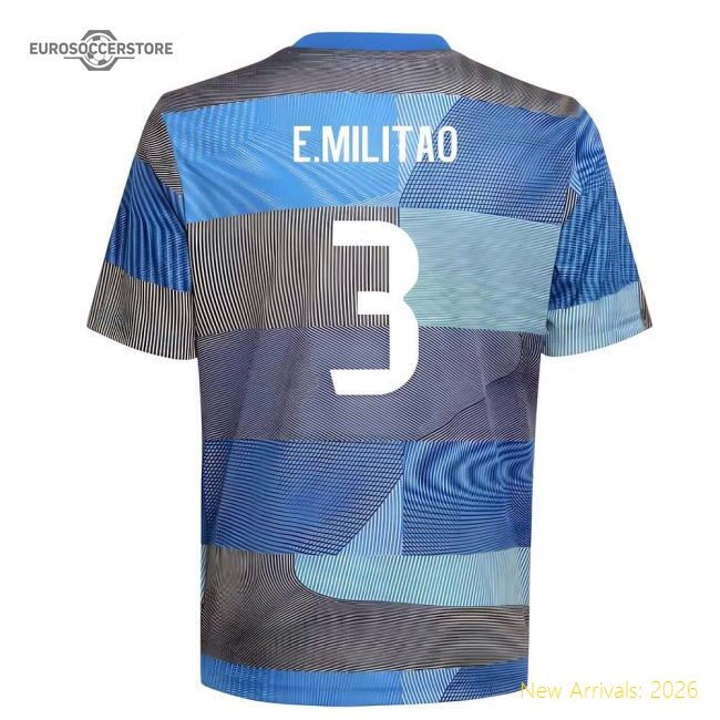 2025-2026 Real Madrid Pre-match Shirt (blue) - Kids (emilitao 3)