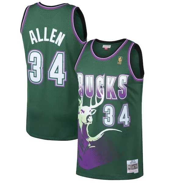 Ray Allen MIL Swingman Jersey - high-quality modern - Green NBA