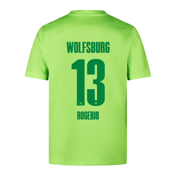 Wolfsburg's 24-25 Home Jersey Featuring Rogerio #13