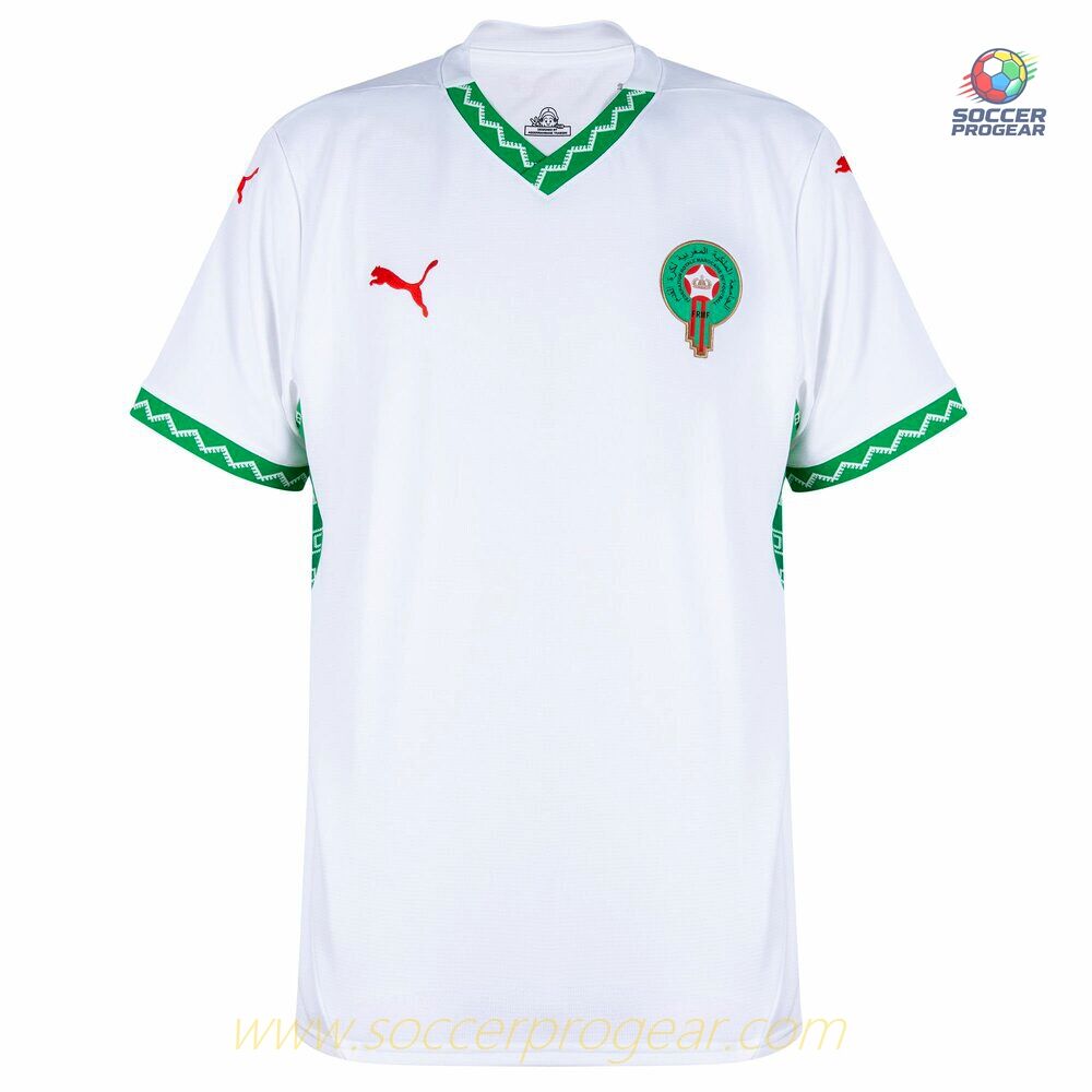 Morocco Away Kids Soccer Uniform Team Jersey 2025 Collection 2026