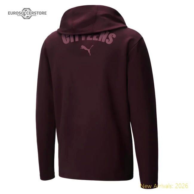 Official 2024-2025 Man City Casuals Hooded Jacket (dark Jasper)