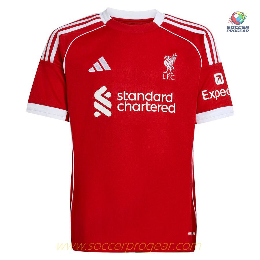 Liverpool Home Youth Team Jersey 2025-2026 Season