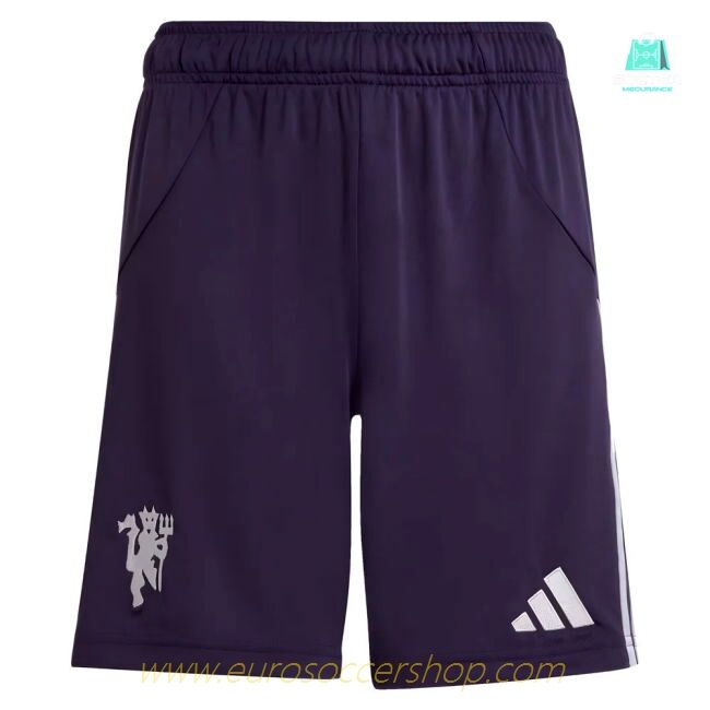 2025-2026 Man Utd Away Shorts (Aurora Plum) - Kids