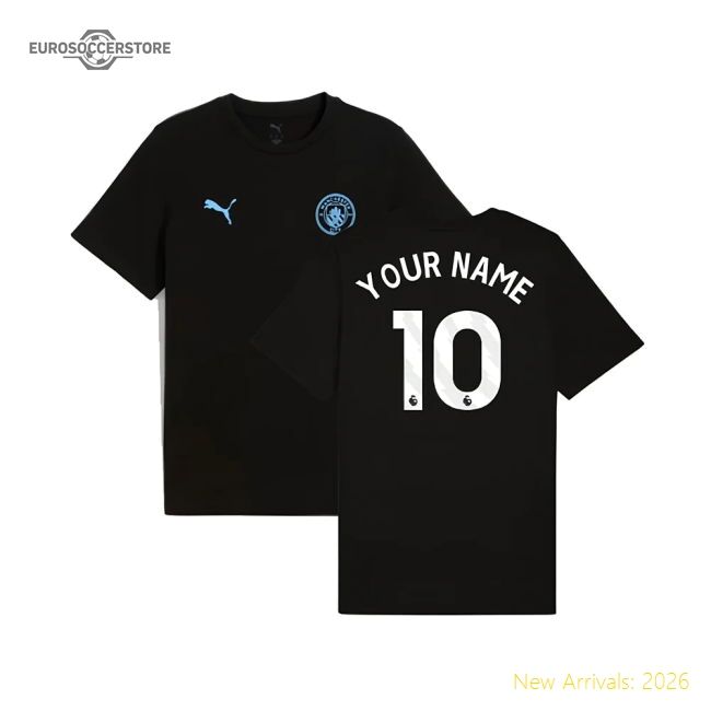 Premium 2025-2026 Man City Ftbless Tee (black) (your Name) - Premium