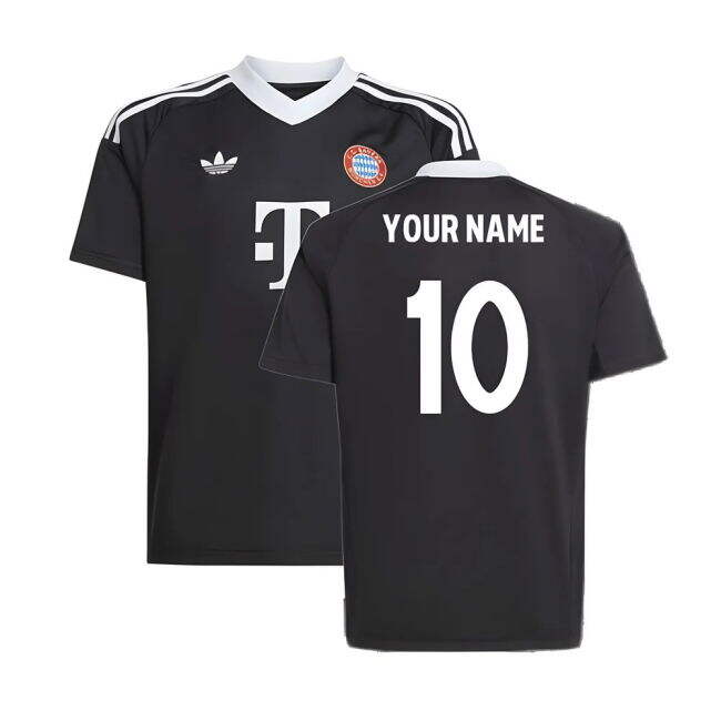 2024-2025 Bayern Munich Third Goalkeeper Shirt (Black) - Kids (Your Name)
