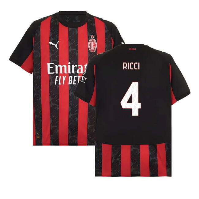 2025-2026 AC Milan Home Shirt (Ricci 4)