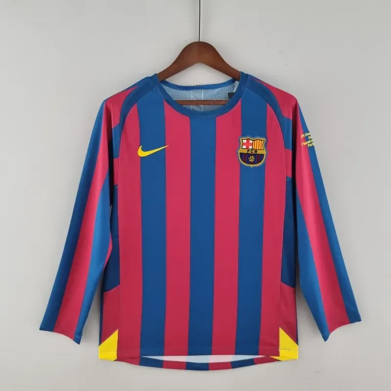 2005-2006 Barcelona Long Sleeve Jersey retro kit