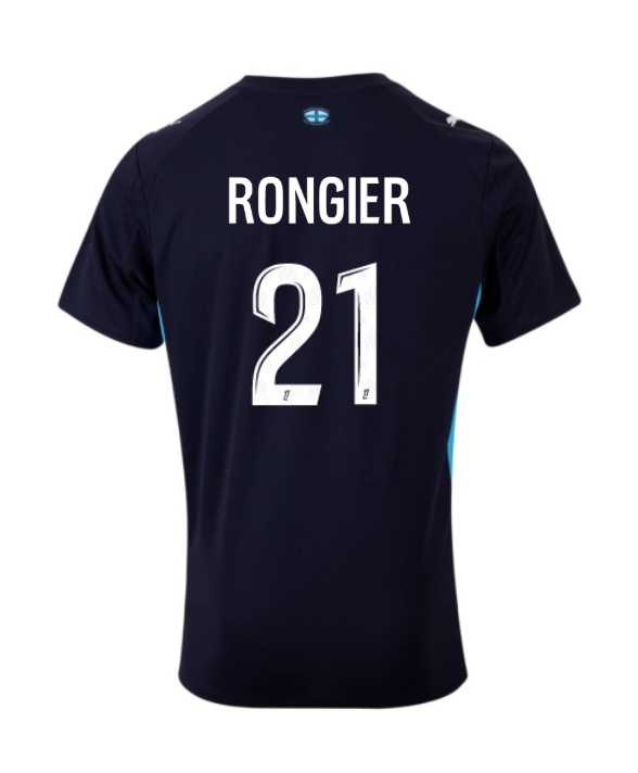 Away Jersey of Marseille featuring RONGIER 21 for the 25-26 season