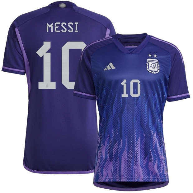 Argentina World Cup 2022 Away MESSI Soccer Jersey Football Shirt -