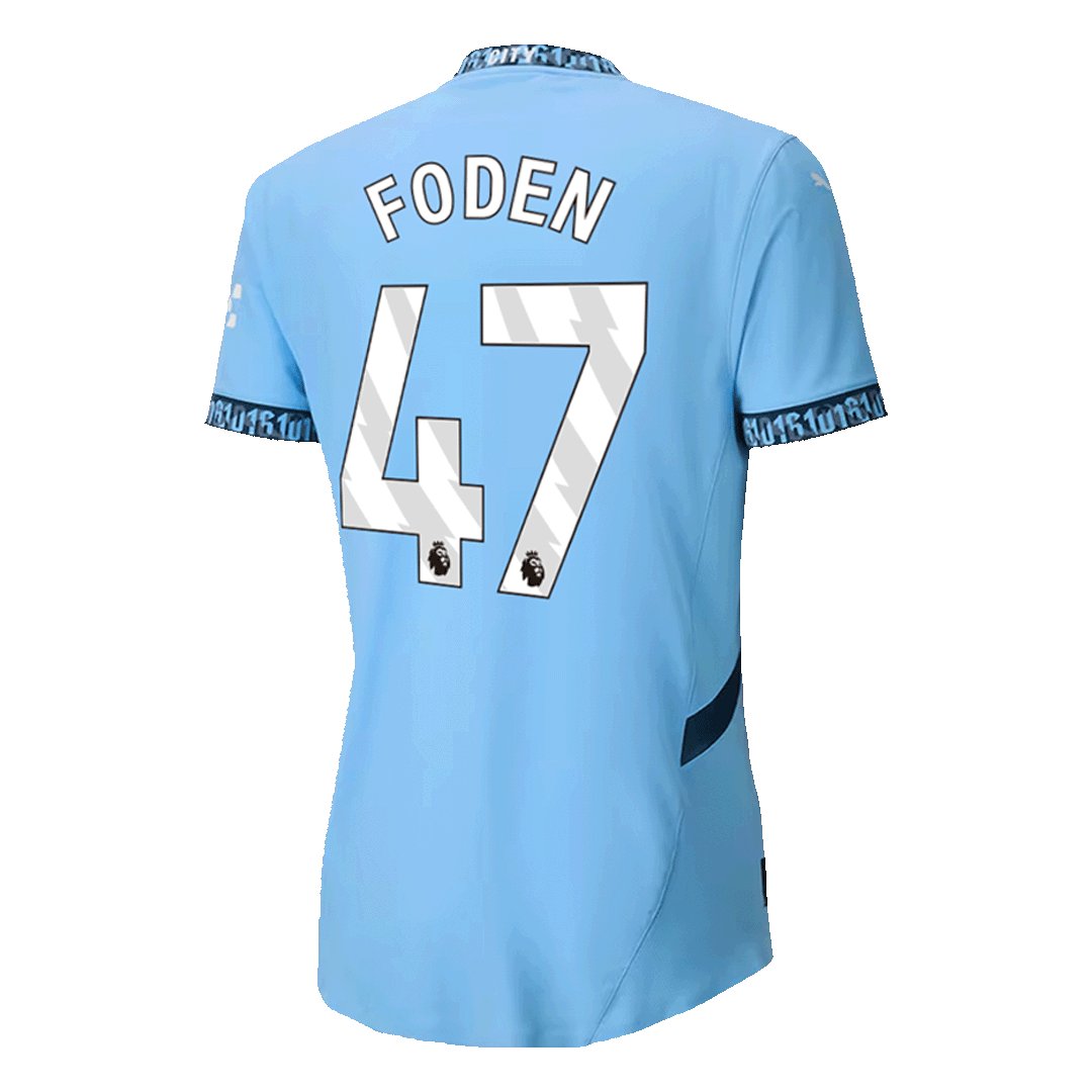Player Version FODEN #47 Manchester City Home Soccer Jersey 2024/25Aut
