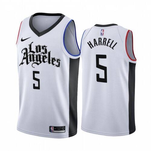 Nike Los Angeles Clippers #5 Montrezl Harrell 2019-20 White Los Angeles City Edition NBA Jersey Mens