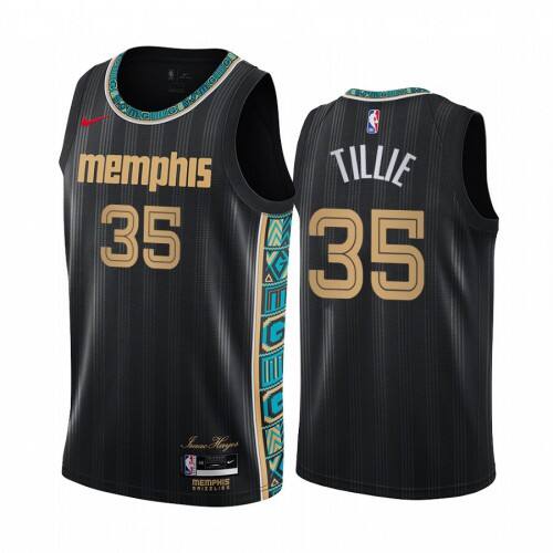 Nike Memphis Grizzlies #35 Killian Tillie Black NBA Swingman 2020-21 City Edition Jersey Mens
