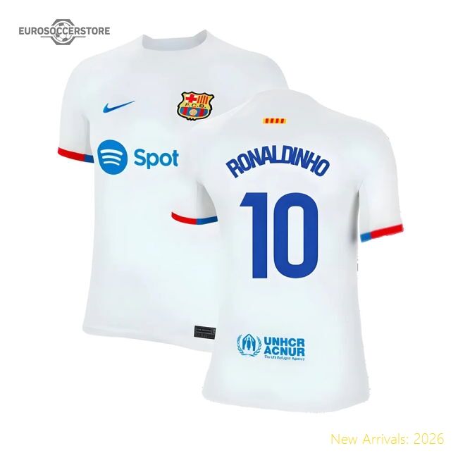 Fan-Favorite 2023-2024 Barcelona Away Shirt (Kids) (Ronaldinho 10)