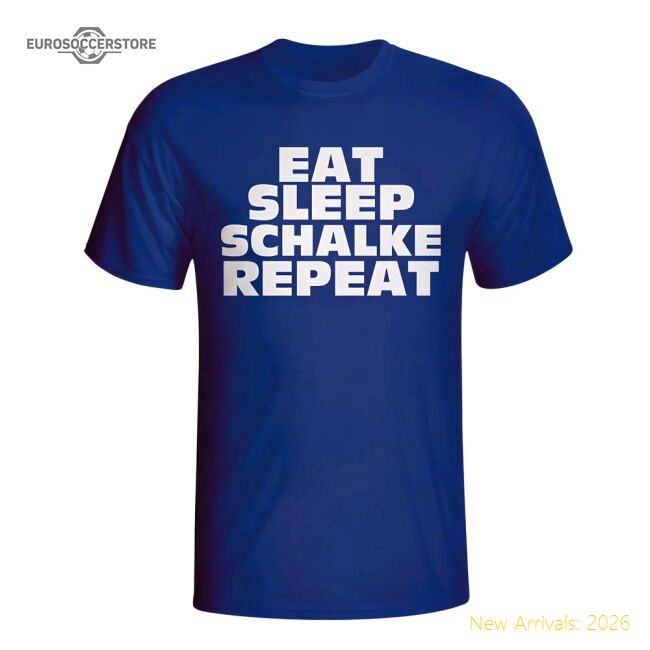 Outstanding Eat Sleep Schalke Repeat T-shirt (blue) - Kids