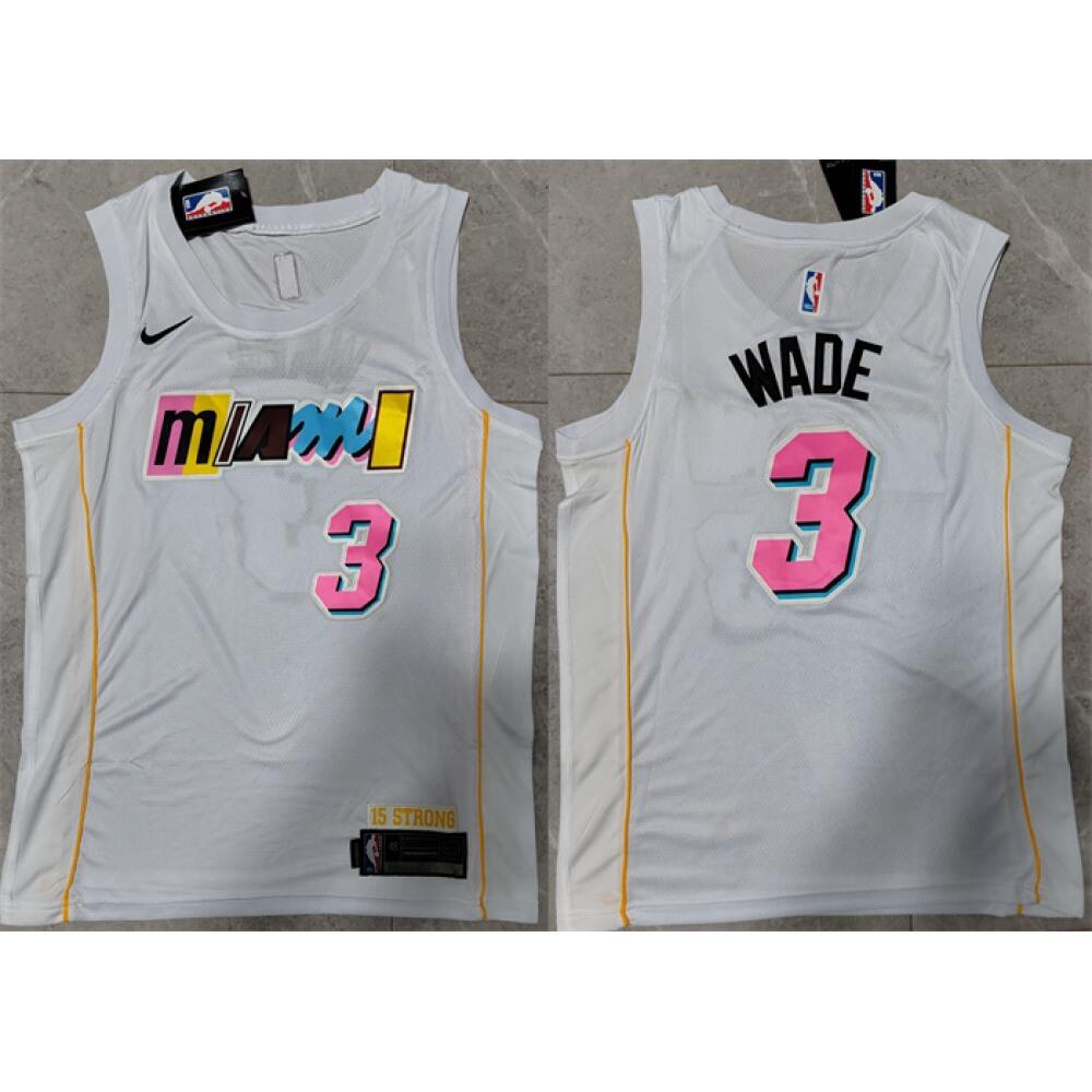 Exclusive Men's Miami Heat #3 Dwyane White Basketball Jersey