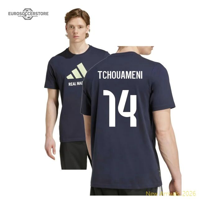 2025-2026 Real Madrid Seasonal Graphic Tee (legend Ink) (tchouameni